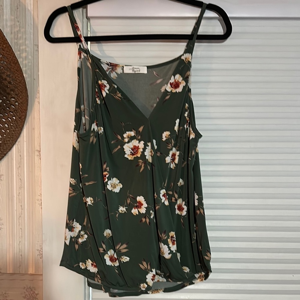 Beacon Green Asymmetrical Sleeveless Camisole